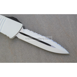 Microtech Combat Troodon D/E STD White  Full Serrated Deep Engraved Stormtrooper