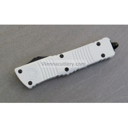 Microtech Combat Troodon D/E STD White  Full Serrated Deep Engraved Stormtrooper