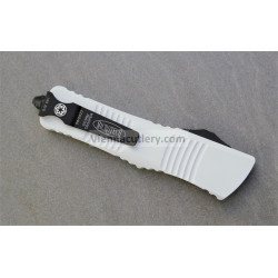 Microtech Combat Troodon D/E STD White  Full Serrated Deep Engraved Stormtrooper