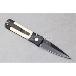 Protech Godson Tuxedo Ivory Micarta Black Blade