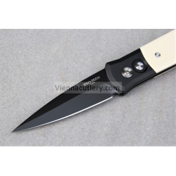 Protech Godson Tuxedo Ivory Micarta Black Blade