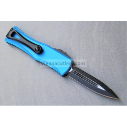 Microtech Hera D/E Blue Full Serrated Black Blade