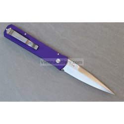 Protech Godfather Solid Purple Handle Satin Blade