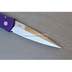 Protech Godfather Solid Purple Handle Satin Blade