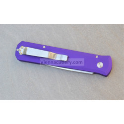 Protech Godfather Solid Purple Handle Satin Blade