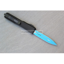 Microtech Ultratech D/E JK Blue Double Full Serrated