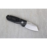 Protech Runt 5 Black Handle Stonewash Reverse Tanto Magnacut