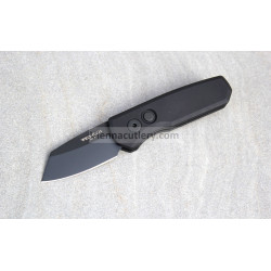 Protech Runt 5 Black Handle DLC Black Magnacut Blade