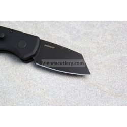 Protech Runt 5 Black Handle DLC Black Magnacut Blade