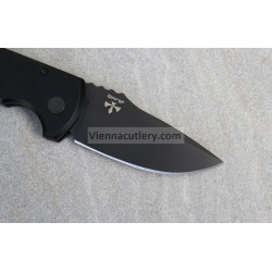 Protech SBR Short Bladed Rockeye Black Handle with Knurling Black Blade