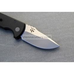 Protech LG401 Rockeye SBR Black Handle Stonewash Blade