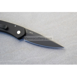 Protech Newport Solid Black Handle Black Blade