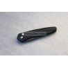 Protech Newport Solid Black Handle with 3D Wave MOP Button