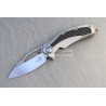 Microtech Matrix Titanium Handle Hand Rubbed Satin Carbon Fiber Inlay