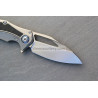 Microtech Matrix Titanium Handle Hand Rubbed Satin Carbon Fiber Inlay