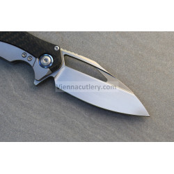 Microtech Matrix Titanium Handle Hand Rubbed Satin Carbon Fiber Scales