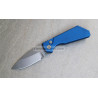 Protech Strider PT+ Auto Solid Blue Handle Stonewash Magnacut Blade
