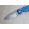 Protech Strider PT+ Auto Solid Blue Handle Stonewash Magnacut Blade