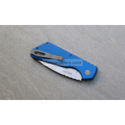 Protech Strider PT+ Auto Solid Blue Handle Stonewash Magnacut Blade