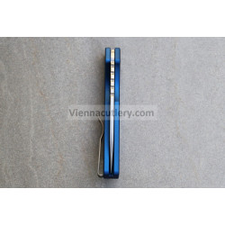 Protech Strider PT+ Auto Solid Blue Handle Stonewash Magnacut Blade