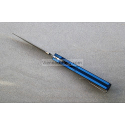 Protech Strider PT+ Auto Solid Blue Handle Stonewash Magnacut Blade