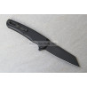 Protech Malibu Reverse Tanto Black DLC Abalone Button
