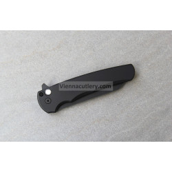 Protech Malibu Reverse Tanto Black DLC Abalone Button