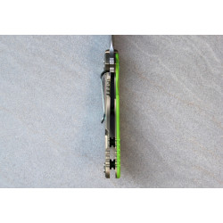 Hinderer XM-18 3,5 Magnacut Harpoon Spanto Lime Green G10