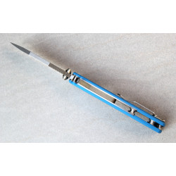 Demko MG AD 20 Magnacut V2 Clip Point Blue G10