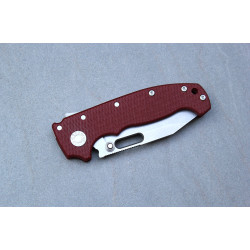 Demko MG AD 20 Magnacut V2 Clip Point Red G10