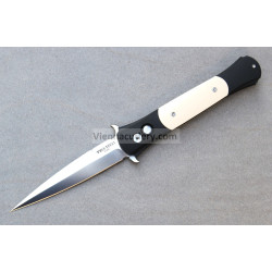 Protech Large Don Tuxedo Ivory Micarta Inlays