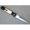 Protech Large Don Tuxedo Ivory Micarta Inlays