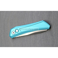 Protech Oligarch Auto Blue Stonewash Magnacut Pearl Button